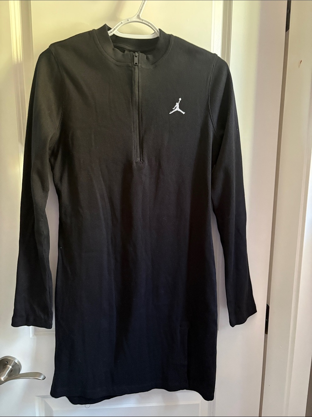 Jordan Black Quarter-Zip Long Sleeve Tunic with White Jumpman